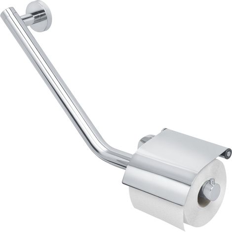 Tiger Boston Maniglione di Sicurezza con portarotolo, Acciaio Inossidabile lucidato, 40.4 x 24.1 x 8.0 cm (1/4)
