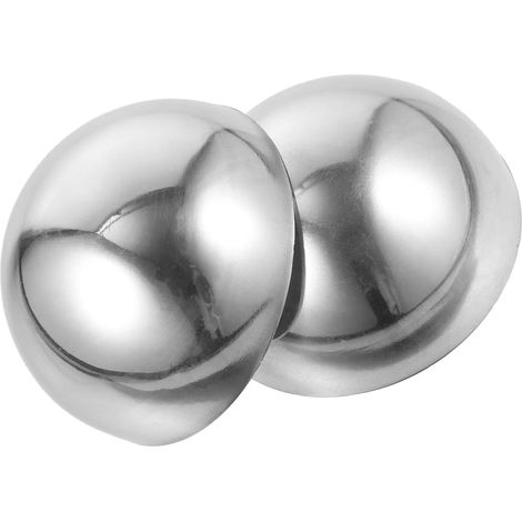 Décoration Demi-Sphère en Acier Inoxydable Boules Creuses À Surface Miroir Polie Ornements pour Rampe D'Escalier Portail Jardin Intérieur Et Extérieur 3.00X3.00X1.57In (1/5)