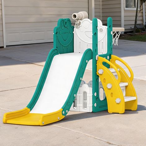 Portique de balançoire coloris jaune en HDPE 178 x 70 x 86 cm (1/5)
