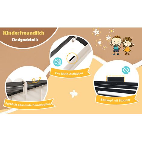 Daybed 90x200 cm terciopelo beige con almacenaje, para invitados, sin colchón – MEUBLIV (1/5)