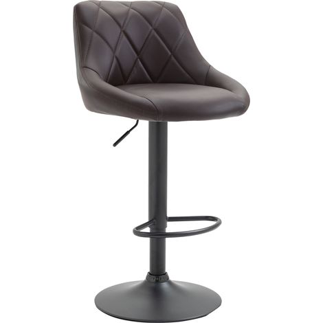 Barhocker Lazio Kunstleder braun schwarz (1/4)