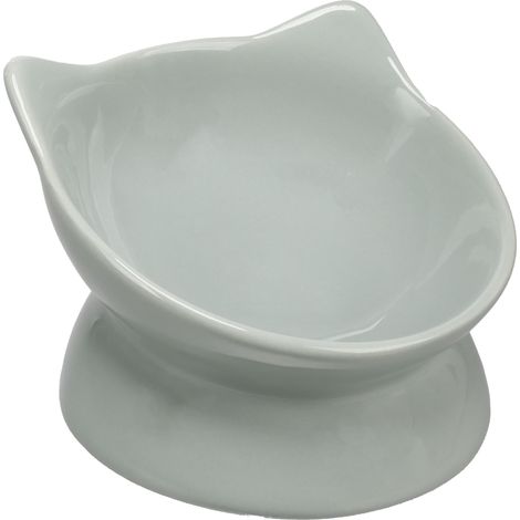 Gamelle Chat - Cena Vert Menthe - Gamelle Nourriture et Eau en céramique - Design Ergonomique - 120 ML