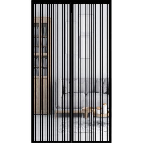 Moustiquaire magnétique – 120x210 cm – Noire – Auto-fermante – Sans perçage (1/5)