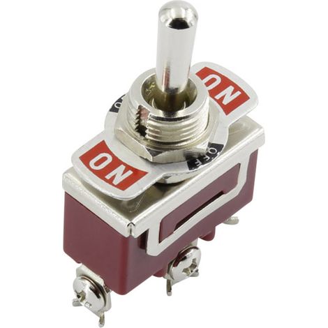 Tru Components – Interrupteur à levier 250 V/AC 15 A – 1 x Off/On – Dimensions 20x32.5x29 mm – Température -25 à +80 °C