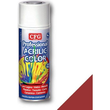 Vernice spray acrilica rosso segnale ral 3001 400ml, cfg sp3001