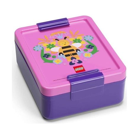 ROOM COPENHAGEN LEGO - BOÎTE À DÉJEUNER AVEC COMPARTIMENTS - DESIGN EMBLÉMATIQUE - DURABLE ET AMUSANT POUR LES ENFANTS - VIOLET