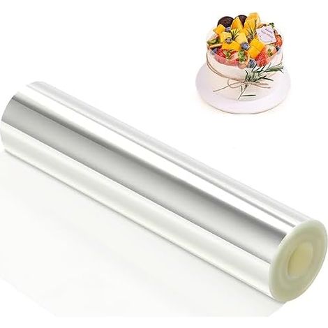 Tortenrandfolie 20cm hoch, Transparent Tortenfolie, Acetat Folie Wiederverwendbar, Tortenring Folie Hoch für Kuchen Schokolade Mousse Kuchen Dessertringe