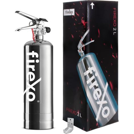 Extincteur (2 Liter) - Extincteur Maison Tous Feux en Acier Inoxydable, Batterie Lithium, Bureau, Cuisine, Voiture, Travail, Restaurant, Bateau - Fire Extinguisher for All Fires (1/5)