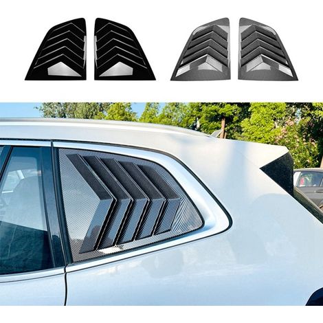 1 pair of gloss black rear window louvered sunshade trim panels suitable for 18-24 BMW X3 G01 (1/4)