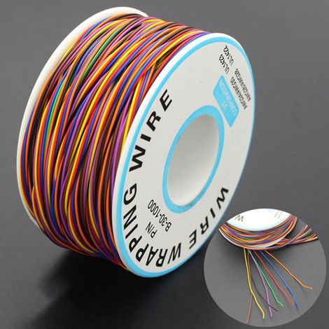 Fil de câblage cuivre étamé 30AWG pour PCB, 8 couleurs, fil de bobinage aviation, câble de connexion carte électronique, kit de câblage (1/5)
