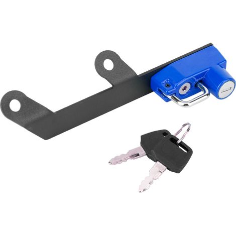 Cadenas pour Casque de Moto en Aluminium Anti-Vandalisme Compatible Honda CB1000R 2008-2016 (Bleu, Kit 2 Clés) (1/5)