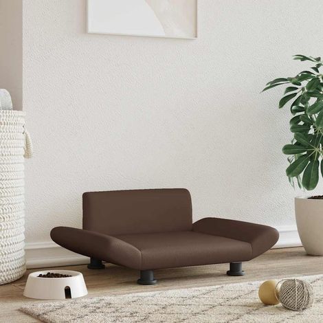 Hundebett Braun 70x45x28 cm Kunstleder vidaXL (1/5)
