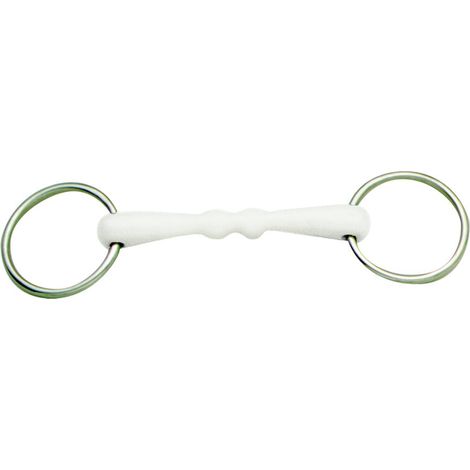 Filetto anelli intero flessibile con rivestimento in gomma al gusto di menta: 12,5 cm, Bianco e Argento