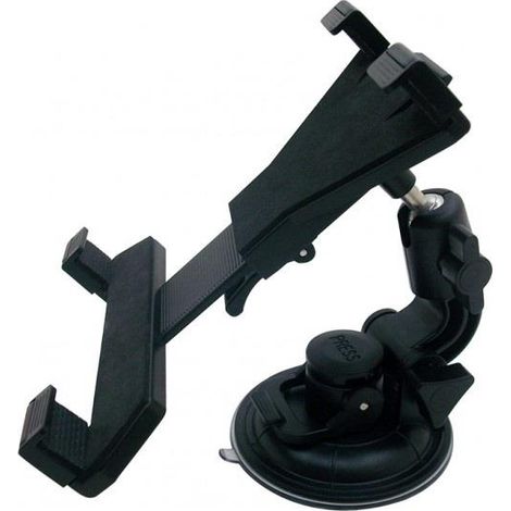 Support de voiture Techly pour tablette/iPad 7"-10,1", fixation pare-brise, noir (1/5)
