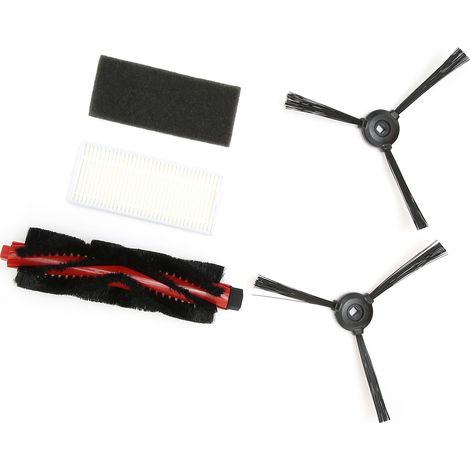 Ensemble de rechange comprenant une brosse principale, une brosse latérale et un filtre, adapté aux balayeuses de voirie Lefant M200/M201/M520M/M571/T700. (1/5)