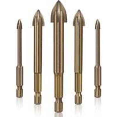 5pcs Foret,Carrelage Verre Céramique,Taille 3-7mm,Perceuse Électrique,Maison Bricolage (1/4)