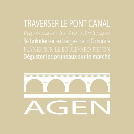 Tableau sur toile Agen beige 30x30 cm - Impression sur Toile Murale Décorative - Image imprimée en HD sur Toile - Toile sur Châssis en Bois FSC - Fabriqué en France
