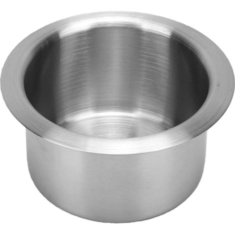 Insert Porte-gobelet en Acier Inoxydable 304 de qualité Marine pour Bateaux, Yachts, Camping-Cars, Camions, Voitures, Canapés, Chaises et Tables, Diamètre Intérieur 85 Mm (1/5)