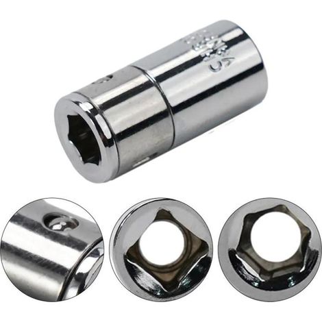 Adaptateur de douille carrée 1/4 pouce vers hexagonale (1/5)