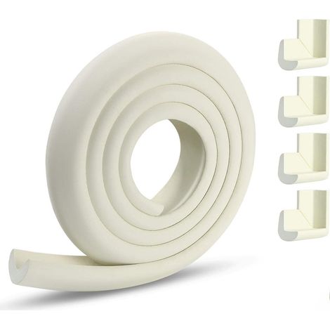 Protection Coins Meubles Mousse 2m Sécurité 4 Angles Blanc Crème (1/5)
