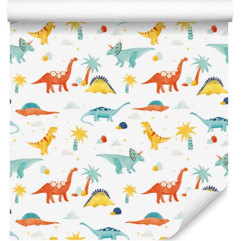 Carta da parati con dinosauri per soggiorno e camera da letto, 50x1000 cm (1/5)