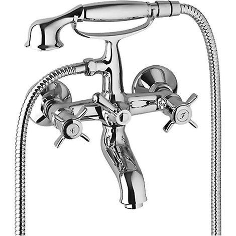 Wannenarmatur mit Duschset, Chrom, Serie VICTORIAN CROMO