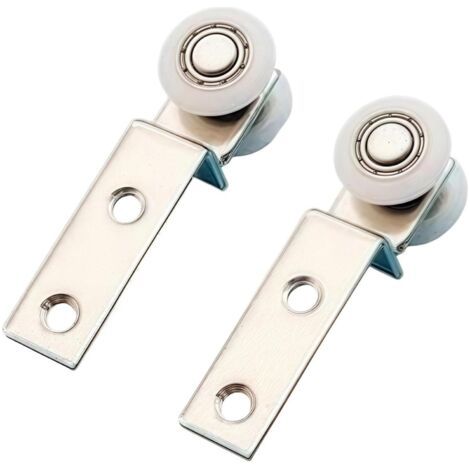 Set of 2 x 20 mm sliding door rollers, very robust and durable, ideal for furniture and sliding door systems, easy installation