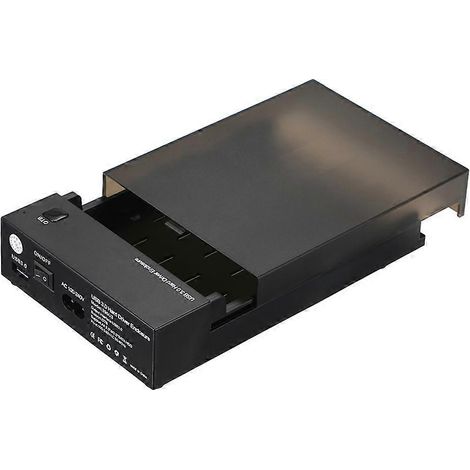 Boîtier portable USB 3.0 pour disques durs SATA 2,5/3,5 pouces, compatible SSD et HDD, avec port de sauvegarde UASP OTB à une touche - JBMEDIA (1/4)