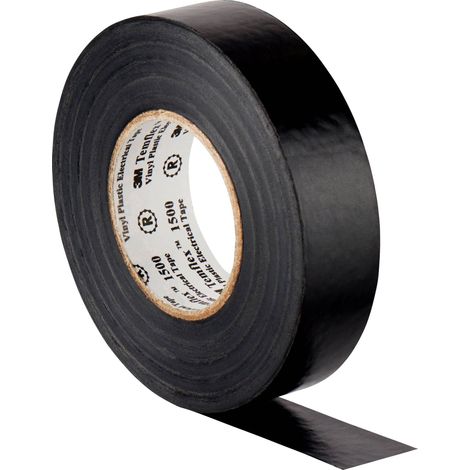 Temflex 3M 1500 Ruban isolant en PVC 19 mm × 25 m BLACK (1/2)