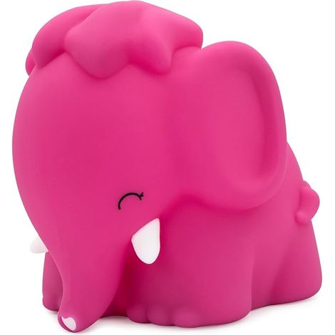 Elephante LED Night Light - Silicone Night Lamp for Baby and Children's Bedroom - Bedside Lamp for Children - Newborn Gift, Pink (1/5)