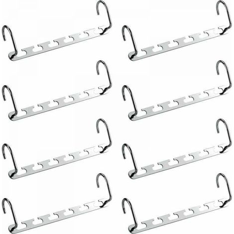 8Pcs Cintre Multiple Porte-Manteaux, Porte Cintres Gain de Place pour Dressing, Organisateur de Cintre Magique en Métal, Rangement de Chemises,Vestes,Vêtements dans Penderie,Placard,Armoire (1/5)