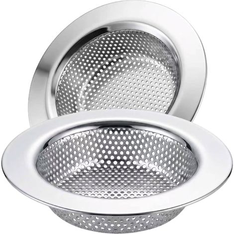 Crème brûlée en acier inoxydable, LASSHSWA, crépine d'évier pour évier de cuisine avec grand rebord 11,4 cm de diamètre (paquet de 2) (1/5)