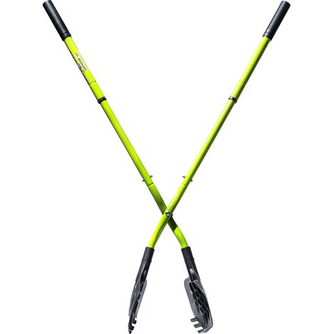 Laubsammler XXL verstellbarer Stiel - EARTWISE - VENTEO - Ergonomisches Gartengerät- Laub-/Abfallsammler - grün/schwarz - teleskopischer/ziehbarer/verstellbarer Stiel