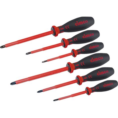 Jeu de tournevis cruciformes, isol'Š¢s VDE, 6 pices