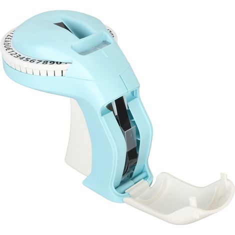 Imprimante d'étiquettes en relief, 47 caractères imprimables, 600 dpi, facile à utiliser, spécialement conçue pour le scrapbooking DIY, bleue. (1/5)