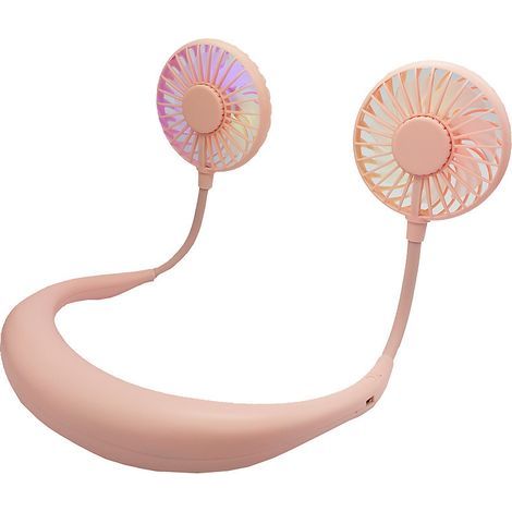 Sports neck fan, mini portable and silent fan, bright LED, foldable, USB, bladeless - AquaForge (1/2)