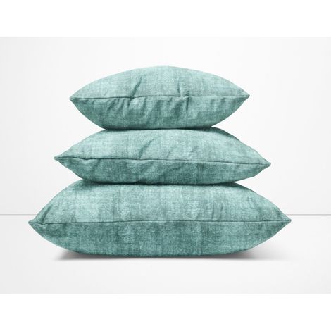 Cuscino ARREDO VELVET Verde in Morbido tessuto Vellutato Antimacchia cm. 40 - 50 - 60 Made in Italy Cm. 40x40