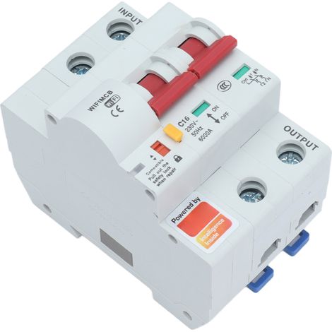Disjoncteur intelligent 2P WiFi Bluetooth commande à distance APP coupure surcharge 220V 16A (1/5)