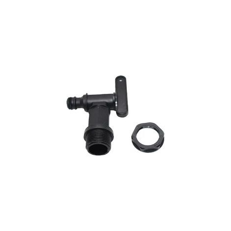 1000l Kunststoff-Tankhahn, IBC-Wasseraufbewahrungsbox-Adapter, Bewässerungsschlauch-Wasserhahn-Adapter, für Regenwassersammler, Kraftstofftank (Kunststoff) (1/5)