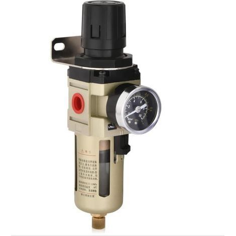 Pressure regulator for water separator, compressed air compressor with 3/8" metal filter (1/5)