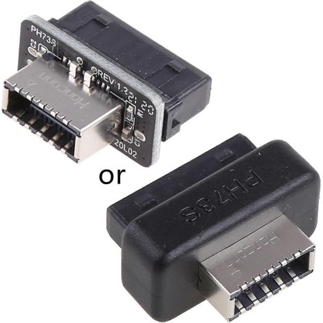 Adaptateur USB 3.0 interne vers USB 3.1/3.2 Type C frontal Type E (20p vers 19p) (1/5)