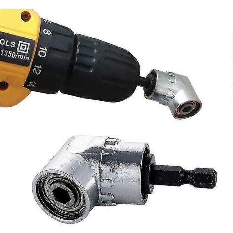 Adaptateur de douille de tournevis à angle de 105 degrés, réglable, embout hexagonal de 1/4 pouce (1/5)