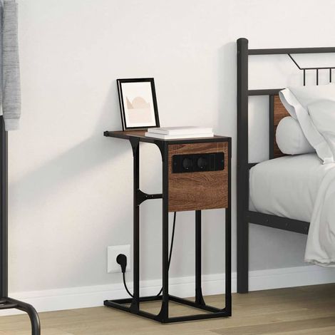 vidaXL Armadio da Notte Rovere Marrone 41,5 x 26 x 60,5 cm (1/5)