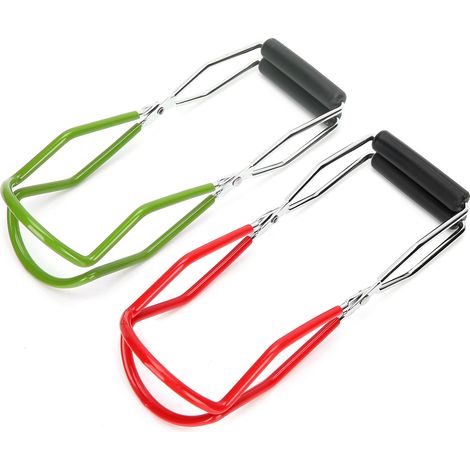 Lot de 2 pinces à bocaux en acier inoxydable à large ouverture avec poignée ergonomique (1/5)