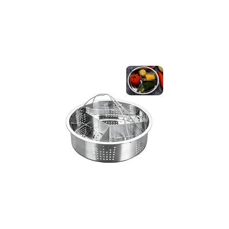 Cuiseur vapeur en acier inoxydable avec grille à œufs pochés, panier vapeur pour autocuiseur et casserole – Cuisson saine et rapide–