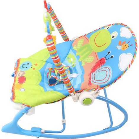 Chaise berçante ergonomique pour bébé, jouet mignon en forme d'animal de dessin animé, musique et vibrations, siège bébé réglable (1/5)