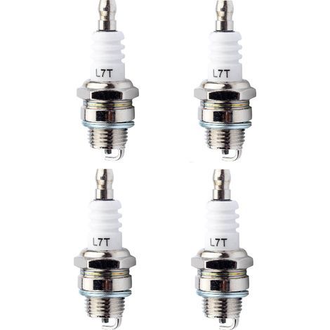 Lot de 4 bougies d'allumage L7T Universelles de Rechange l7t Bougie Tronconneuse Bougie D'allumage Remplacemen pour Tondeuse à Gazon Moteurs à 2 Temps (1/5)