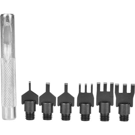 Ciseau à dents plates en acier au carbone pour perforer le cuir, outil de découpe et de sculpture pour le bricolage