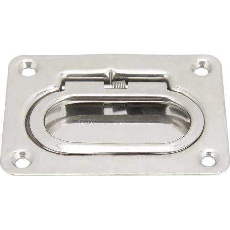 Poignée de bateau avec système de levage intégré, 76 x 57 mm, en acier inoxydable 304, poignée de trappe polie pour camping-cars et yachts (1/5)