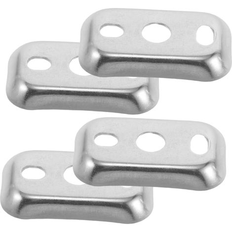 Supports muraux pour porte-serviettes de salle de bain Abaodam, lot de 4, en acier inoxydable avec plaques de rechange universelles (1/5)
